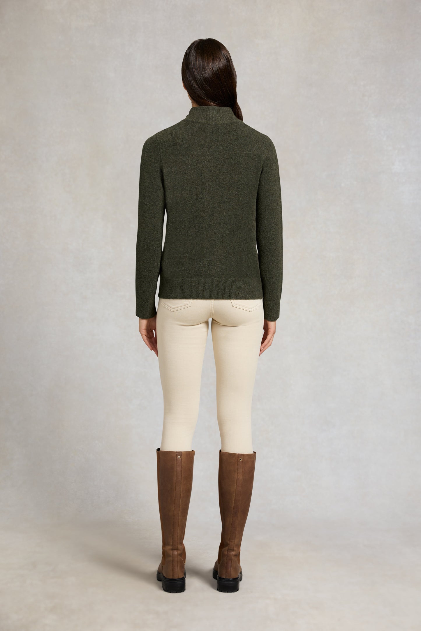 Country Quarter Zip Knit (Forest Marl)