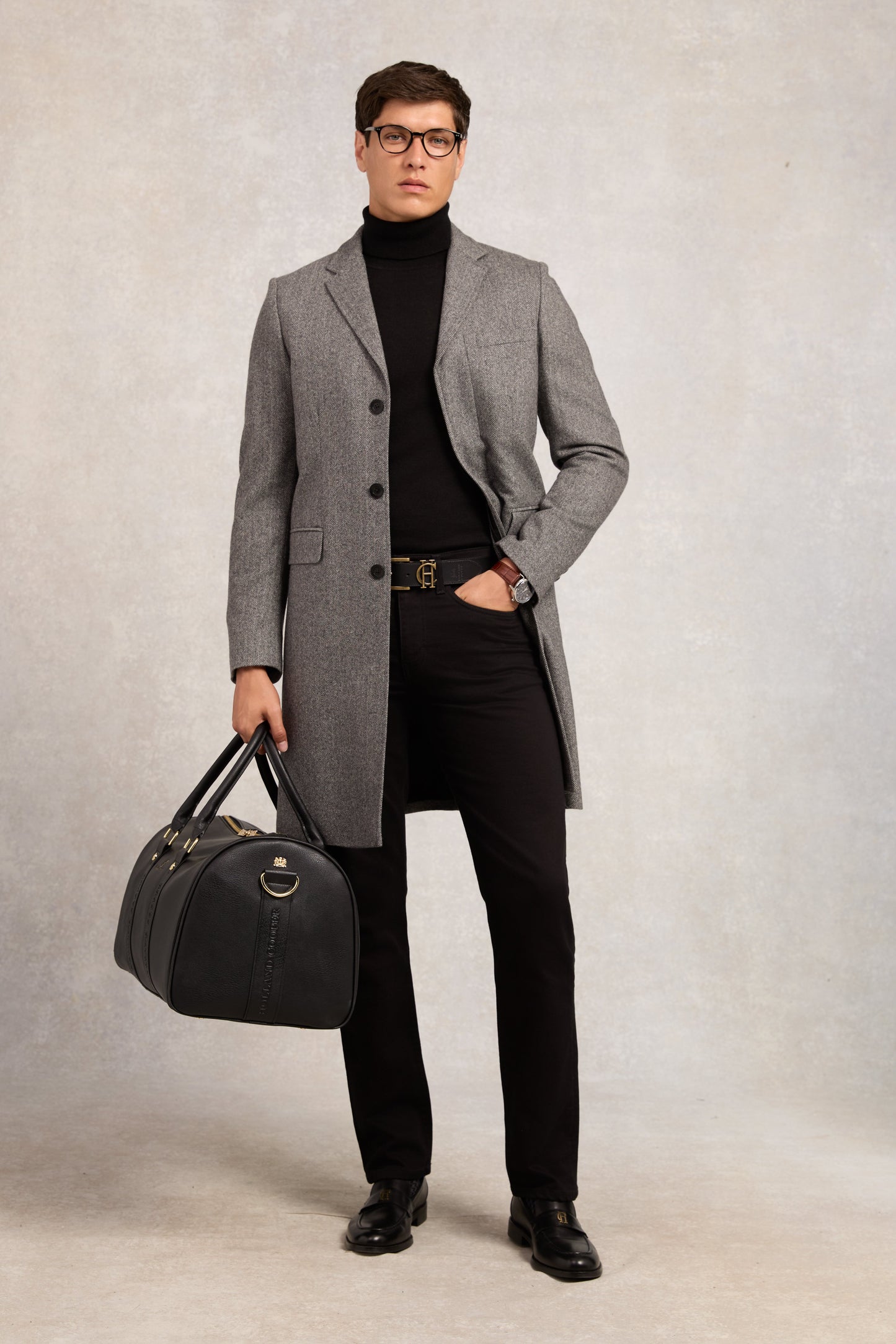 The Cheltenham Coat (Mono Herringbone)
