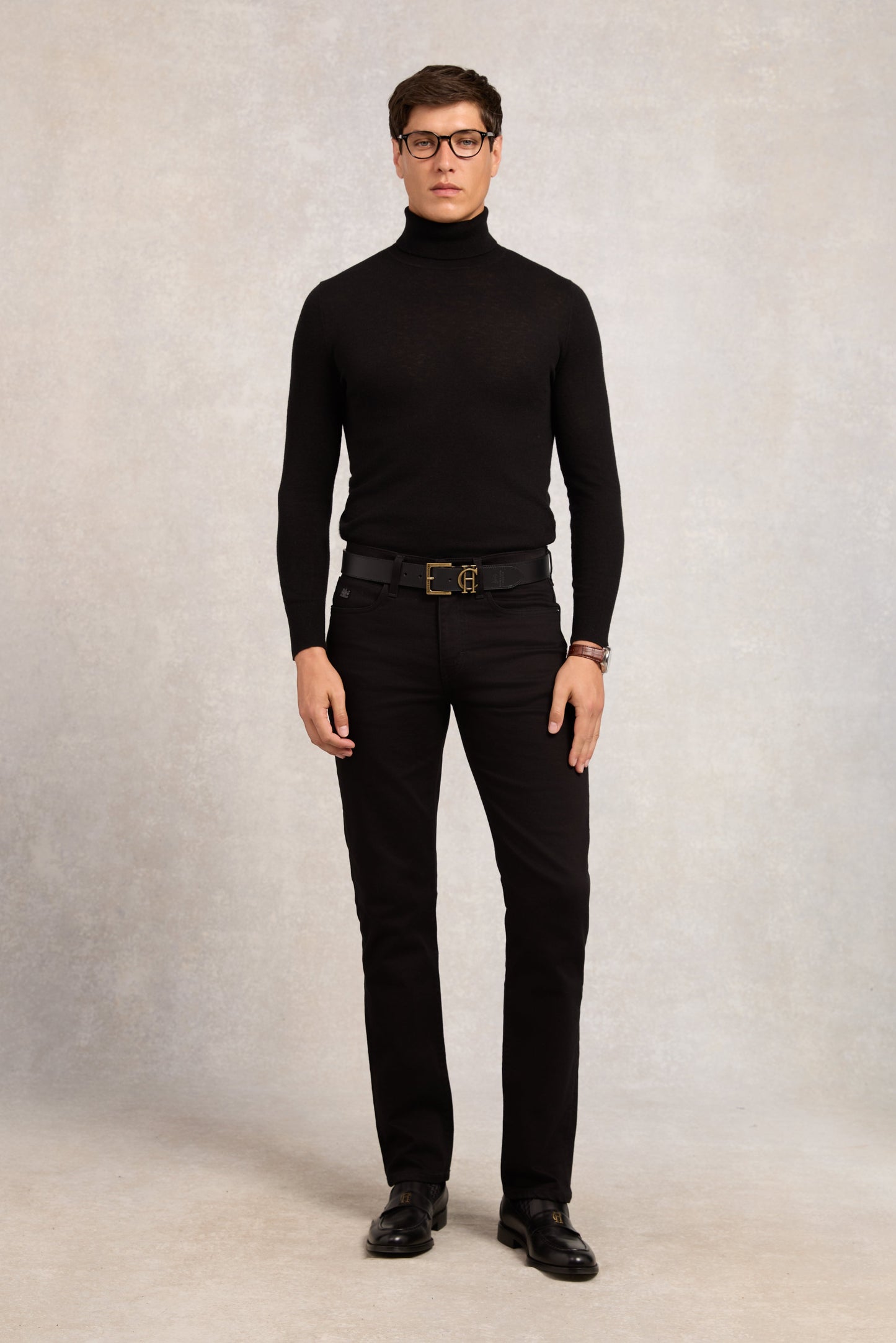 Byron Roll Neck Knit (Black)