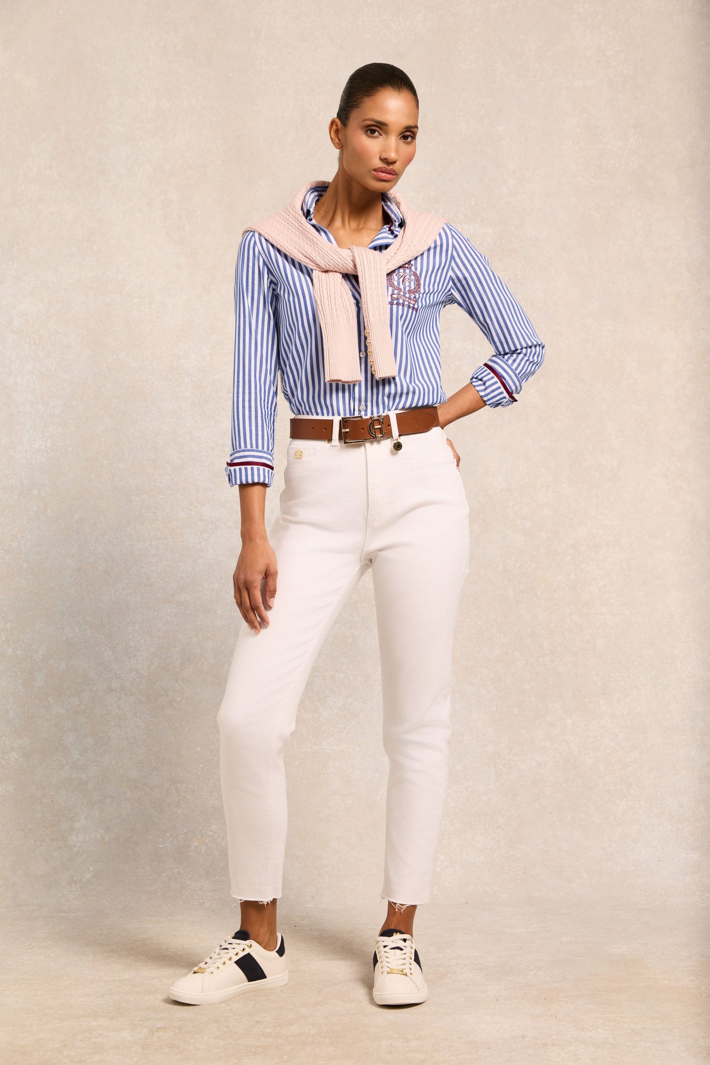 Classic Button Down Shirt (Navy Stripe)