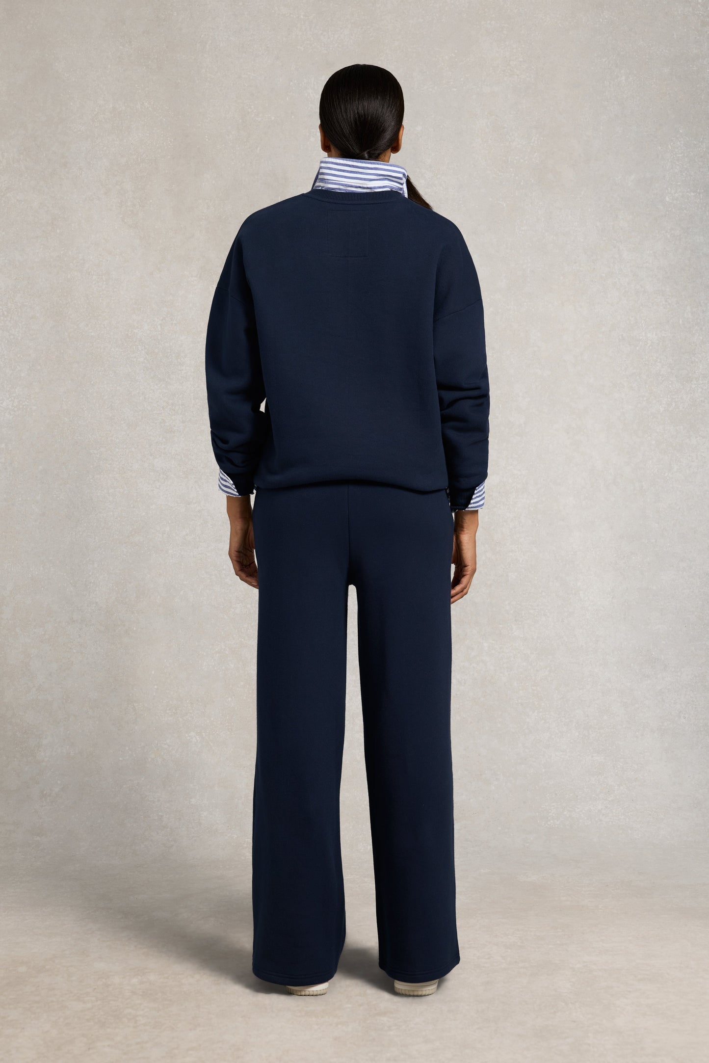 Collegiate Wide Leg Jogger (Ink Navy)