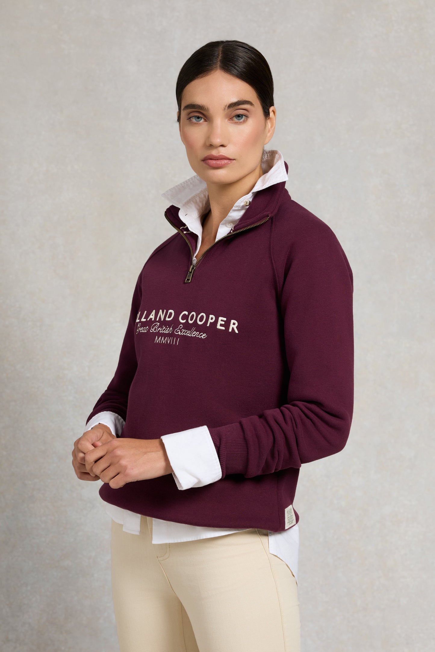 Sporting Goods Zip Henley (Mulberry)