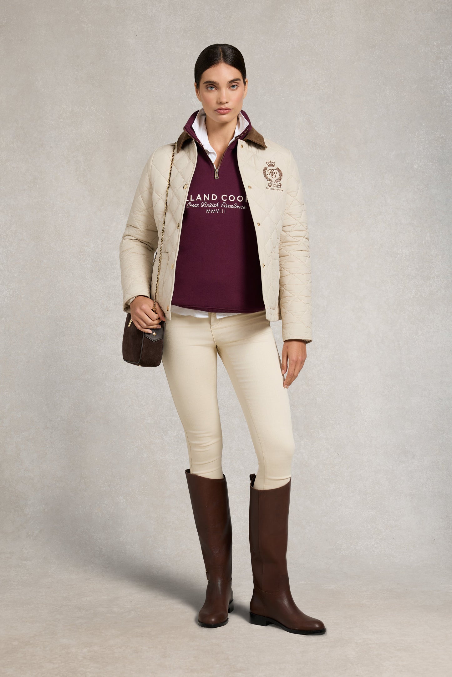 Sporting Goods Zip Henley (Mulberry)