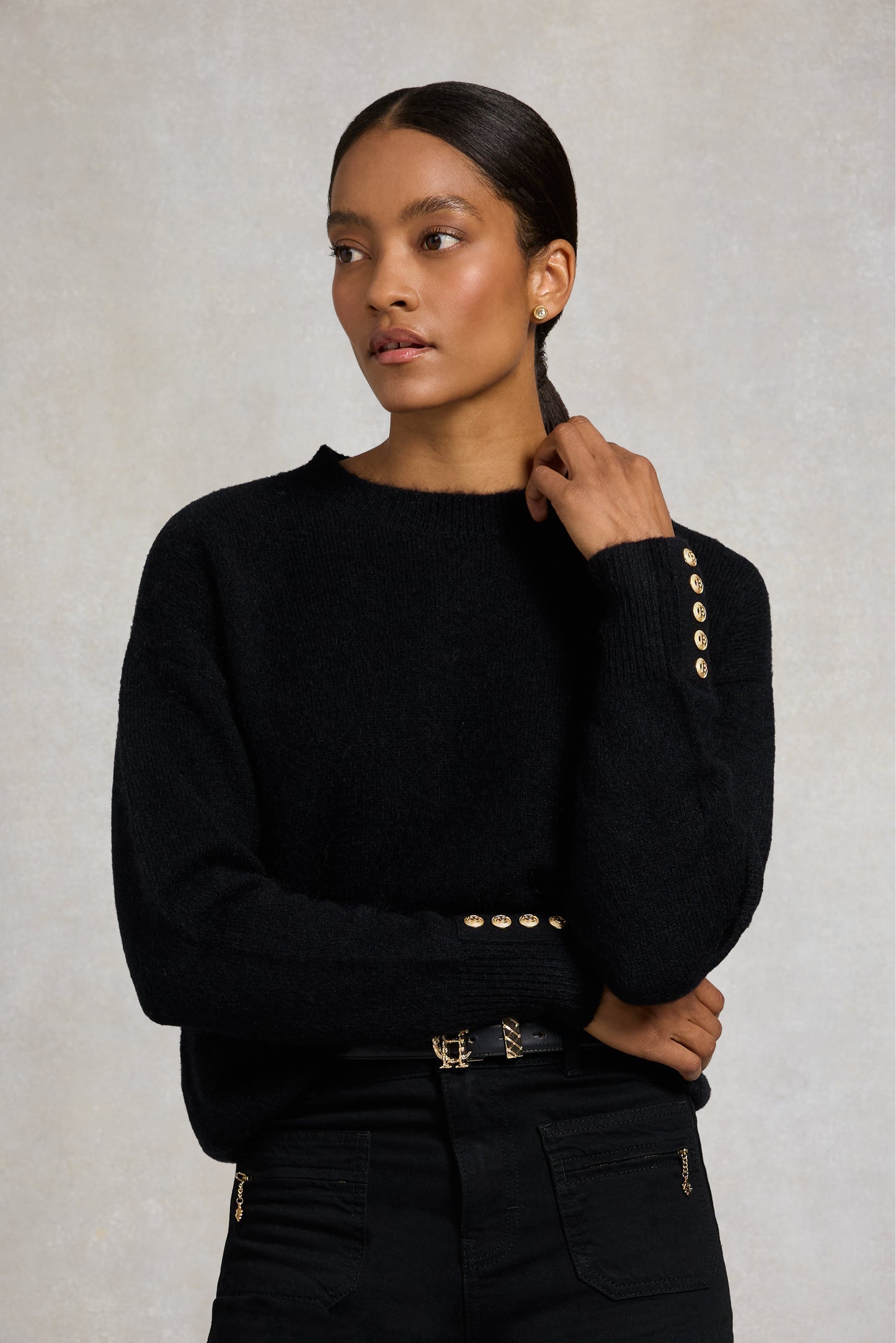 Tori Crew Neck Knit (Black)