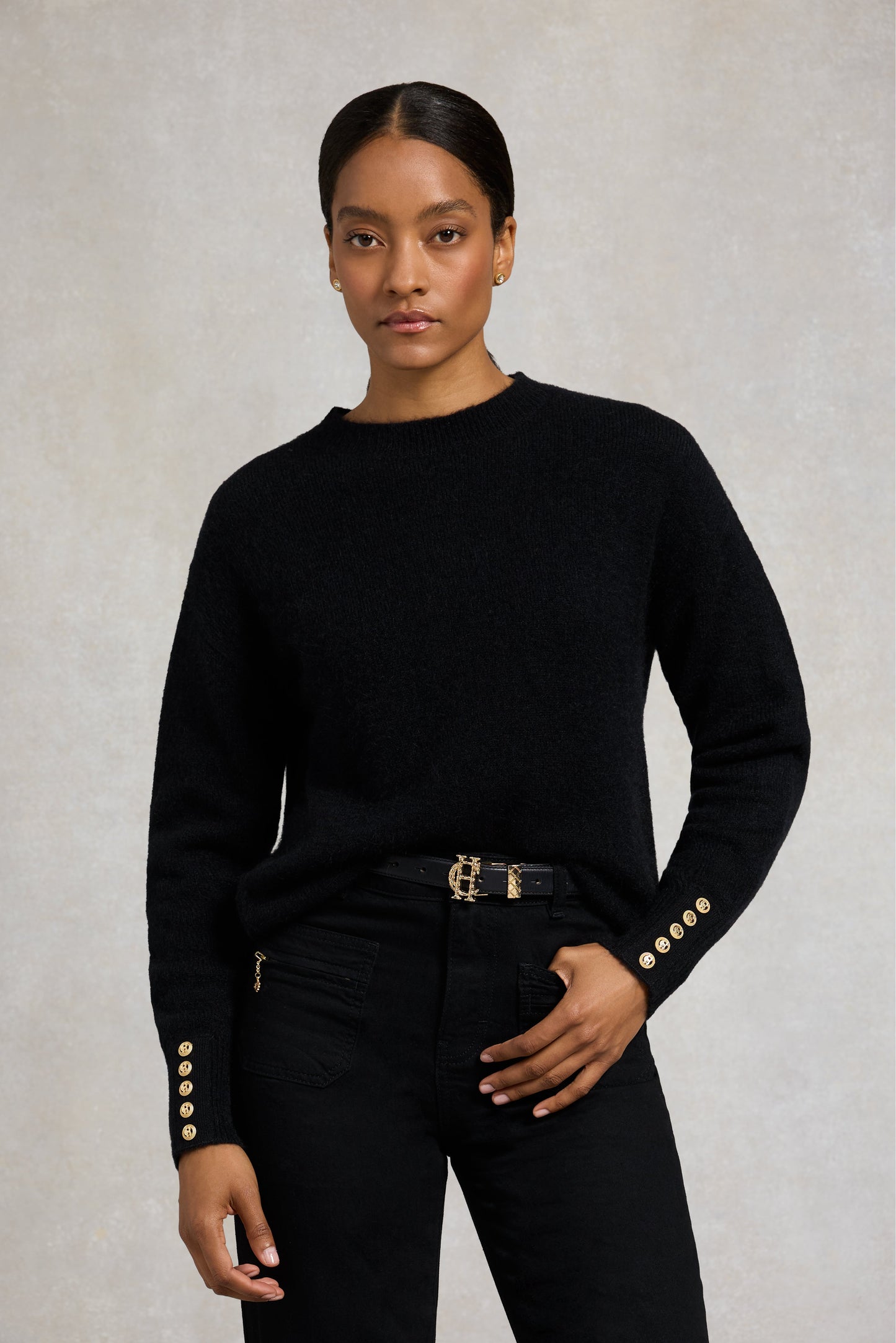 Tori Crew Neck Knit (Black)