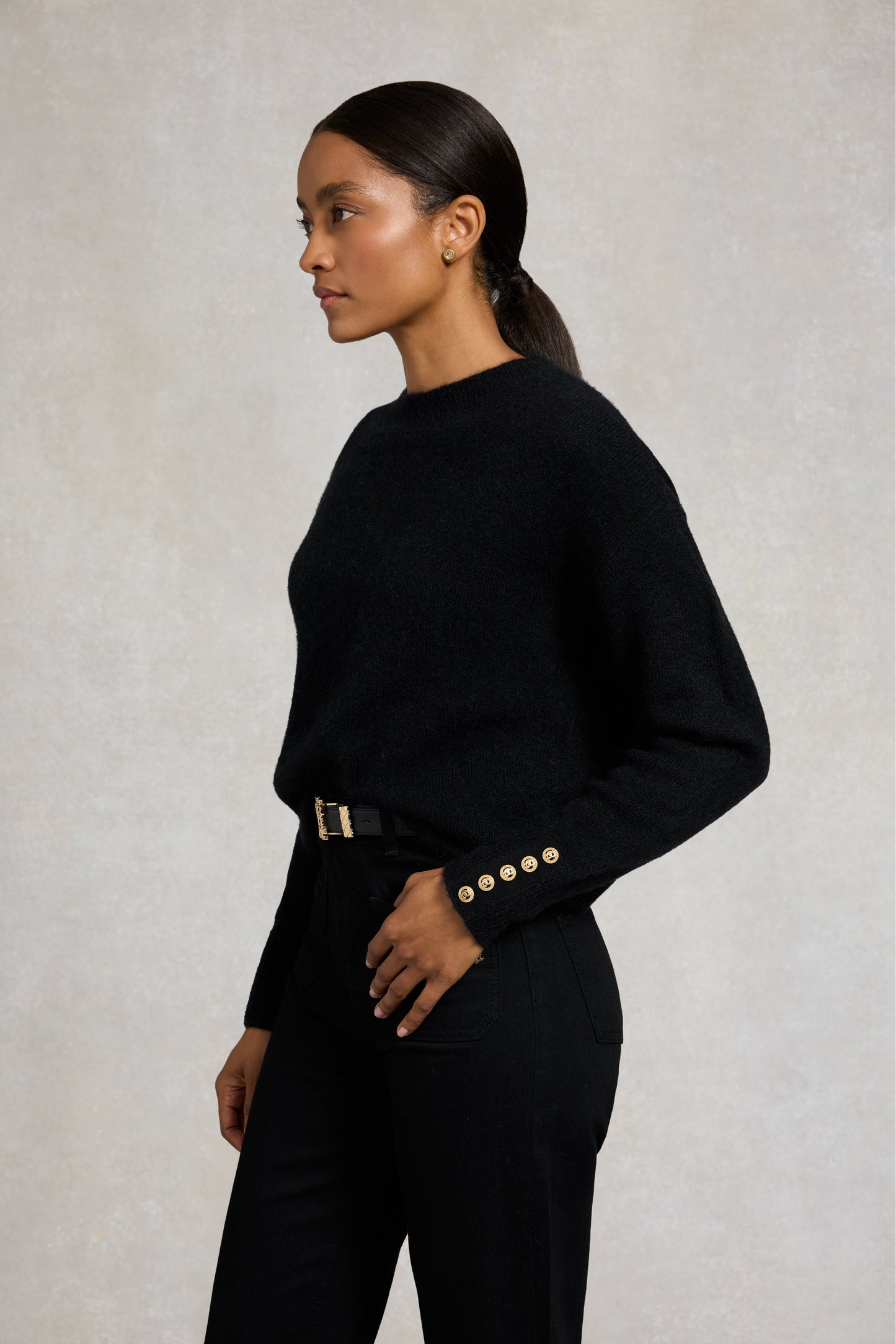 Tori Crew Neck Knit (Black)