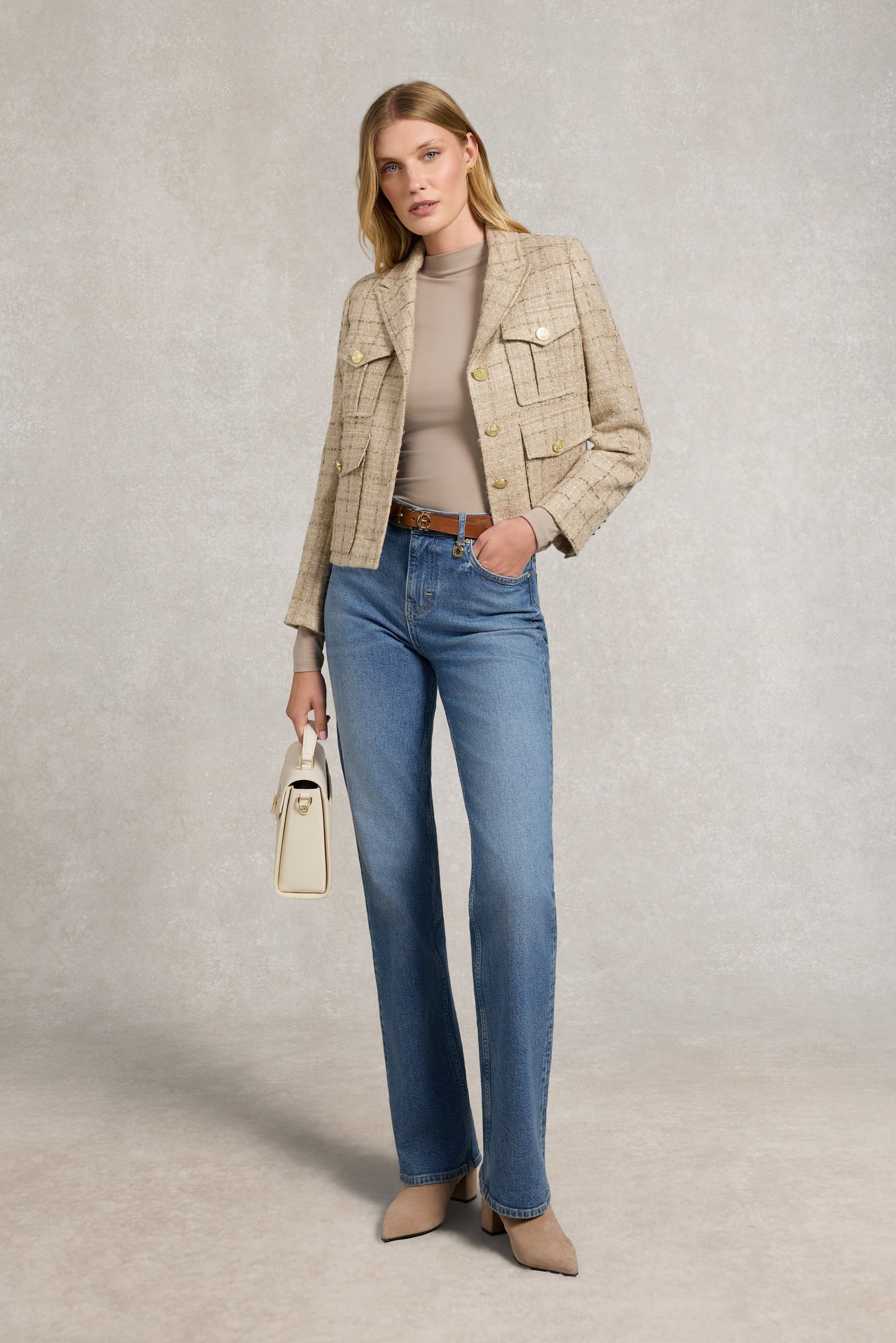 Harper Long Sleeve Top (Taupe)