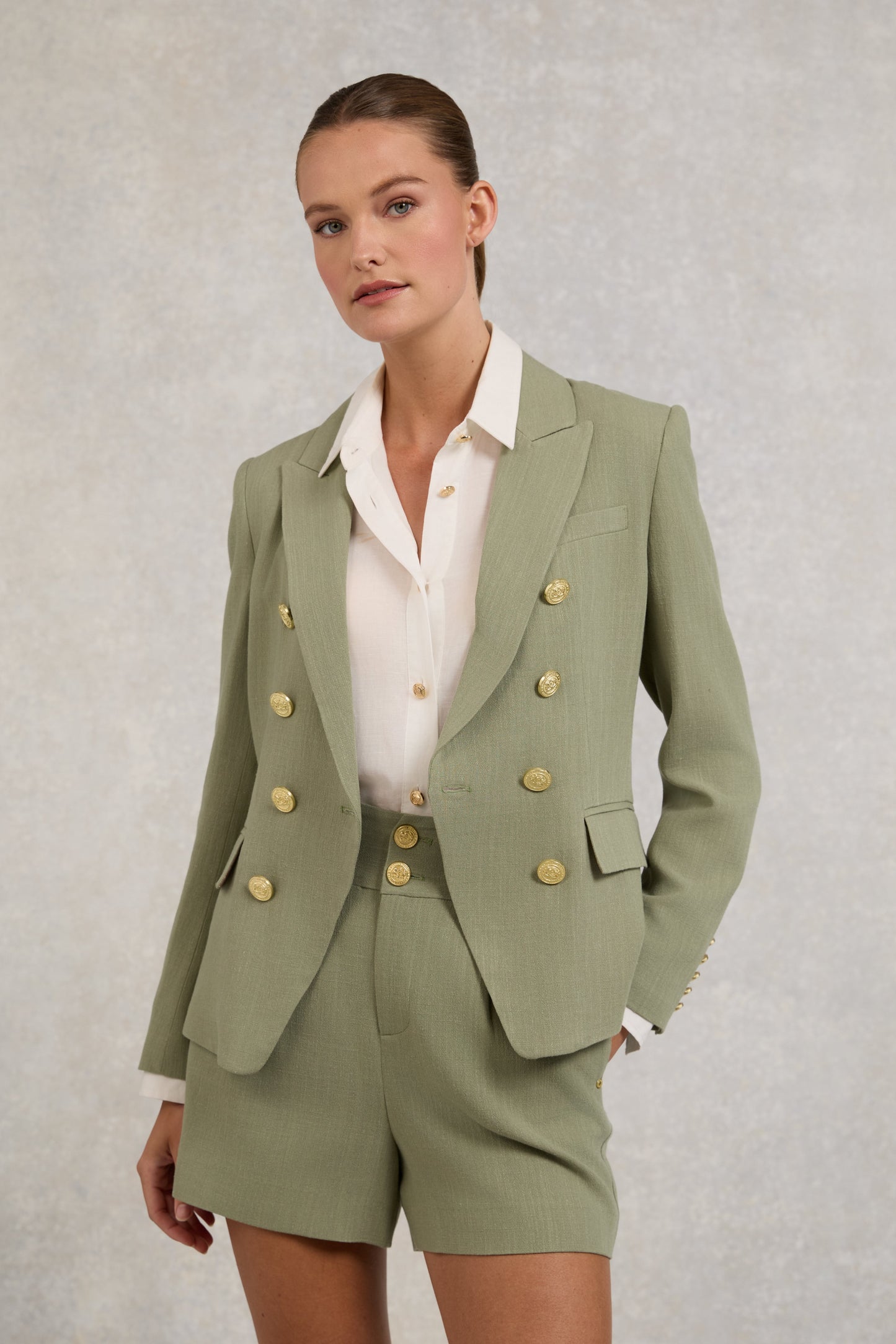 Knightsbridge Blazer (Sage Linen)