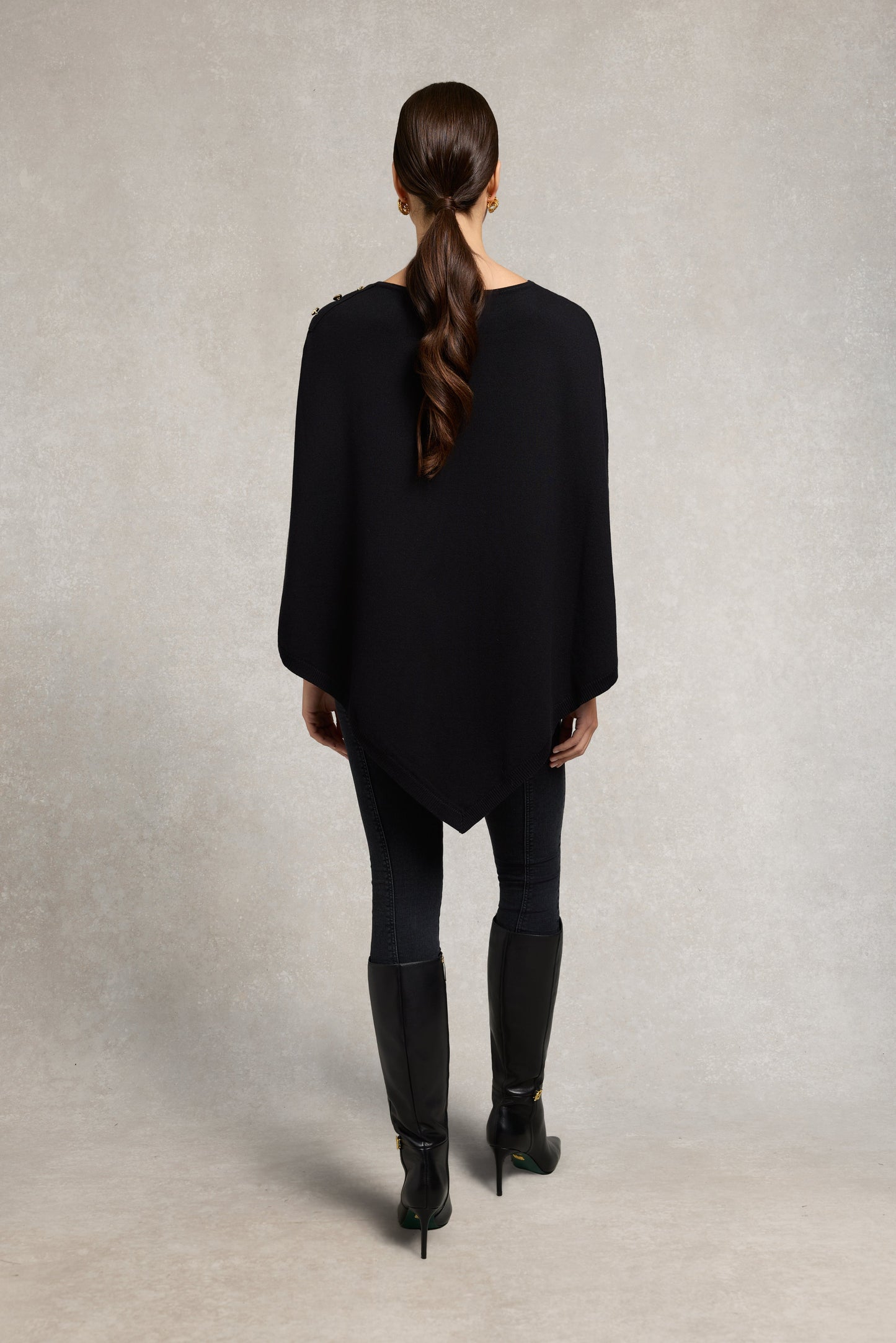 Boat Neck Cape (Black)