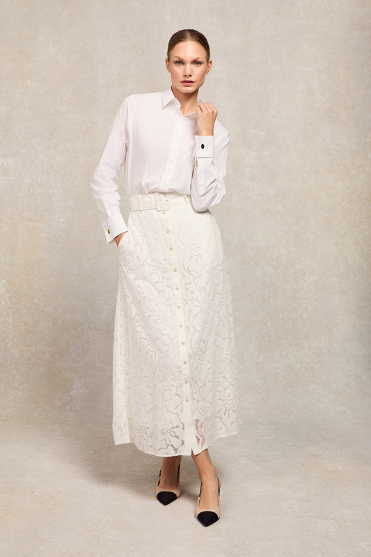 Annabel Lace Skirt (White)