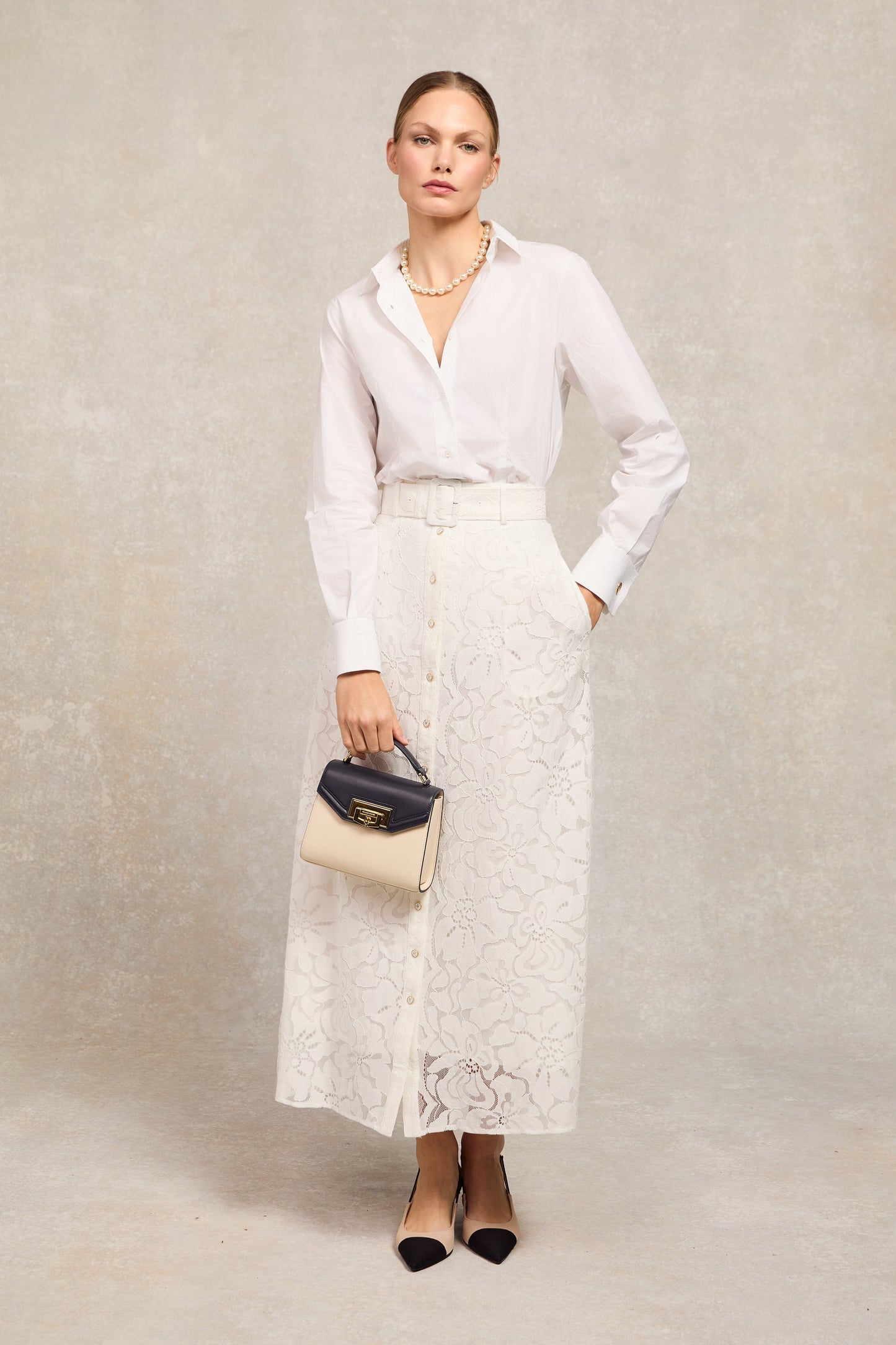 Annabel Lace Skirt (White)