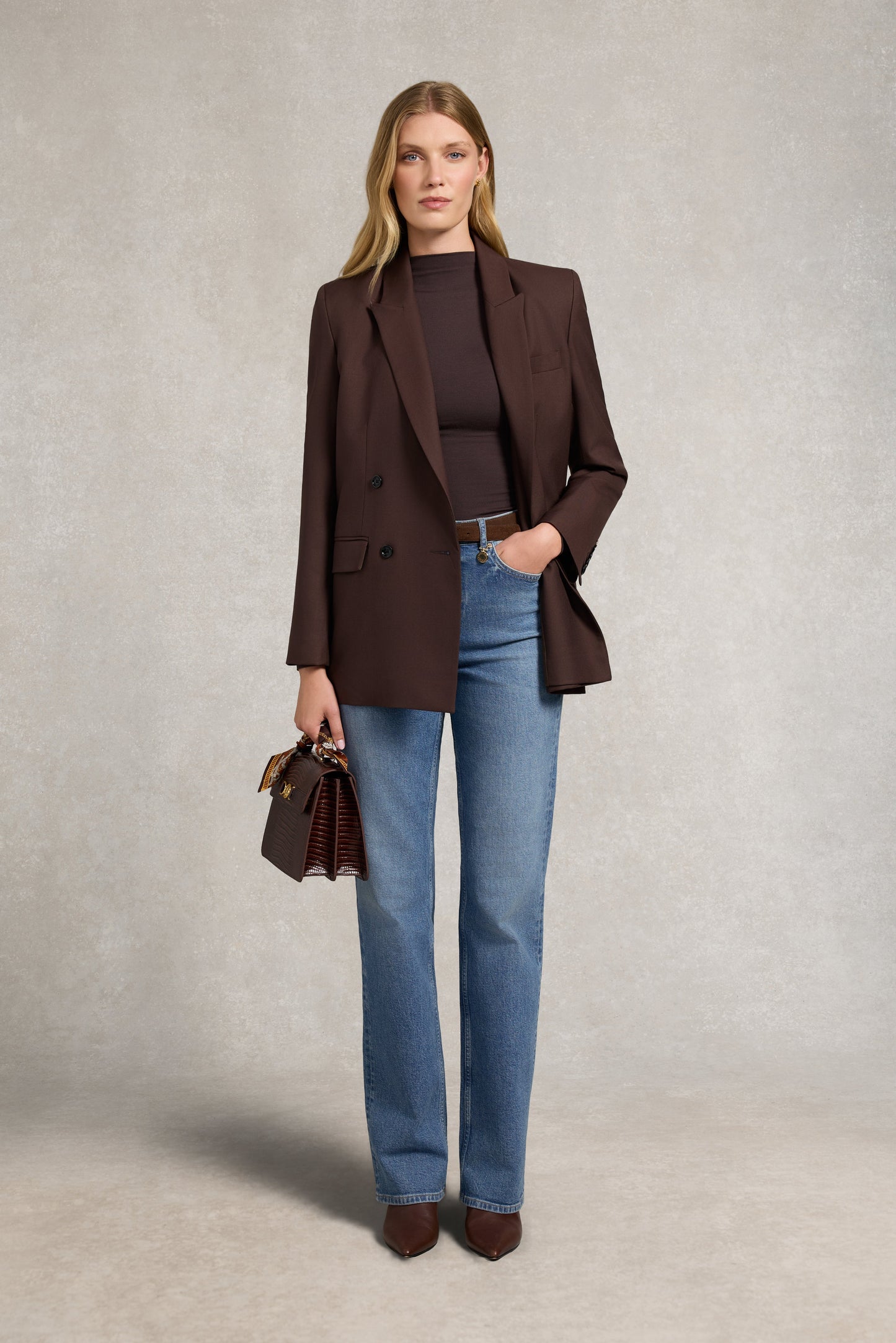 Harper Long Sleeve Top (Walnut)