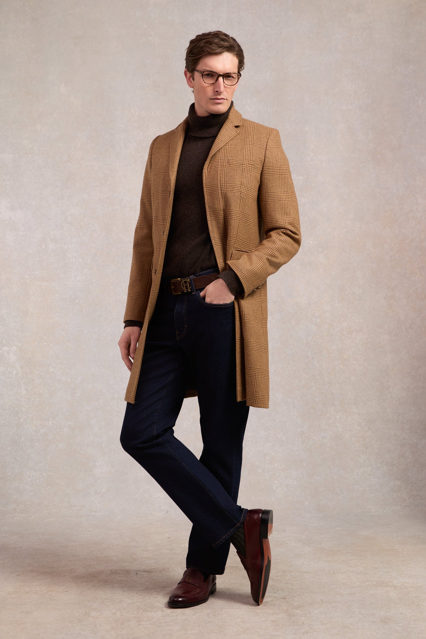 Byron Roll Neck Knit (Chocolate)