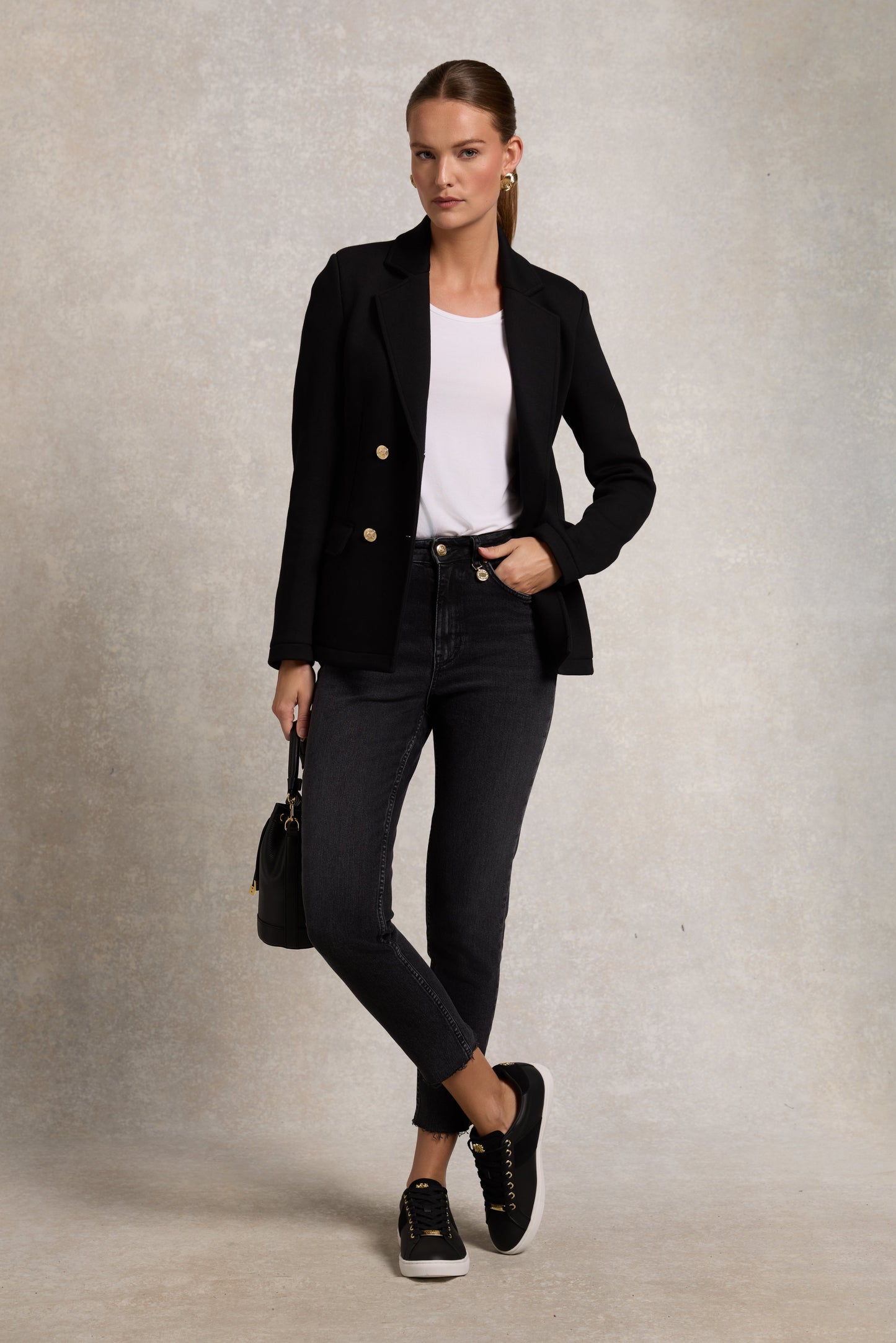 Knightsbridge Court Trainer (Black)