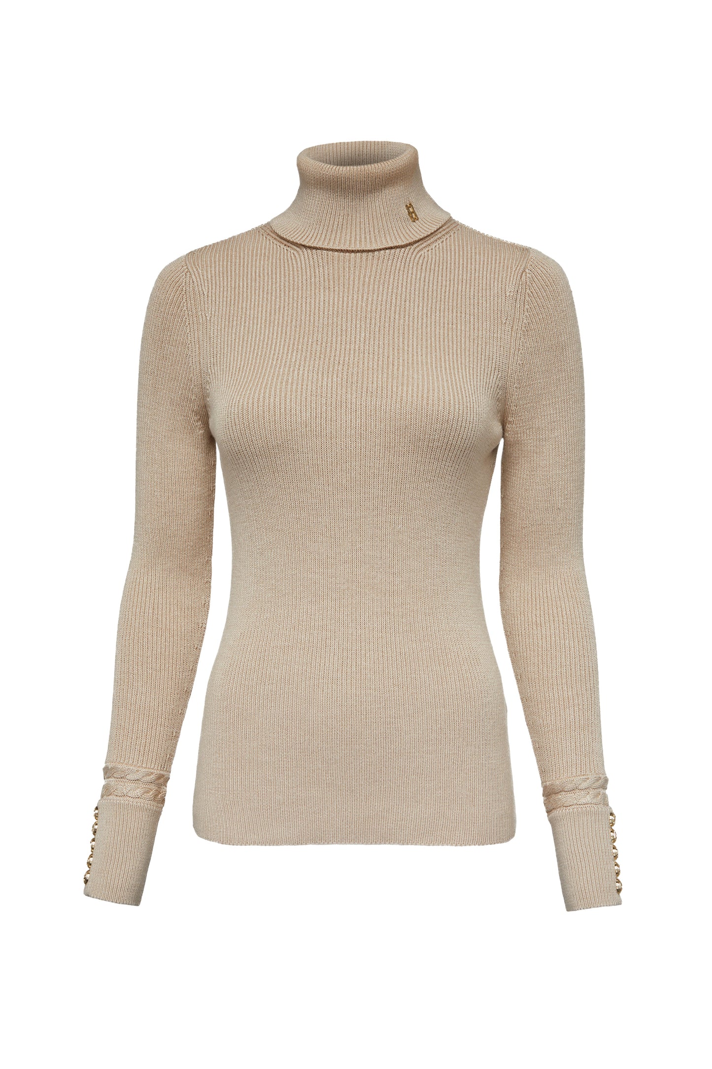 Painswick Roll Neck Knit (Biscuit)