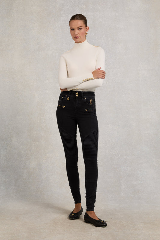 Biker Jean (Washed Black)