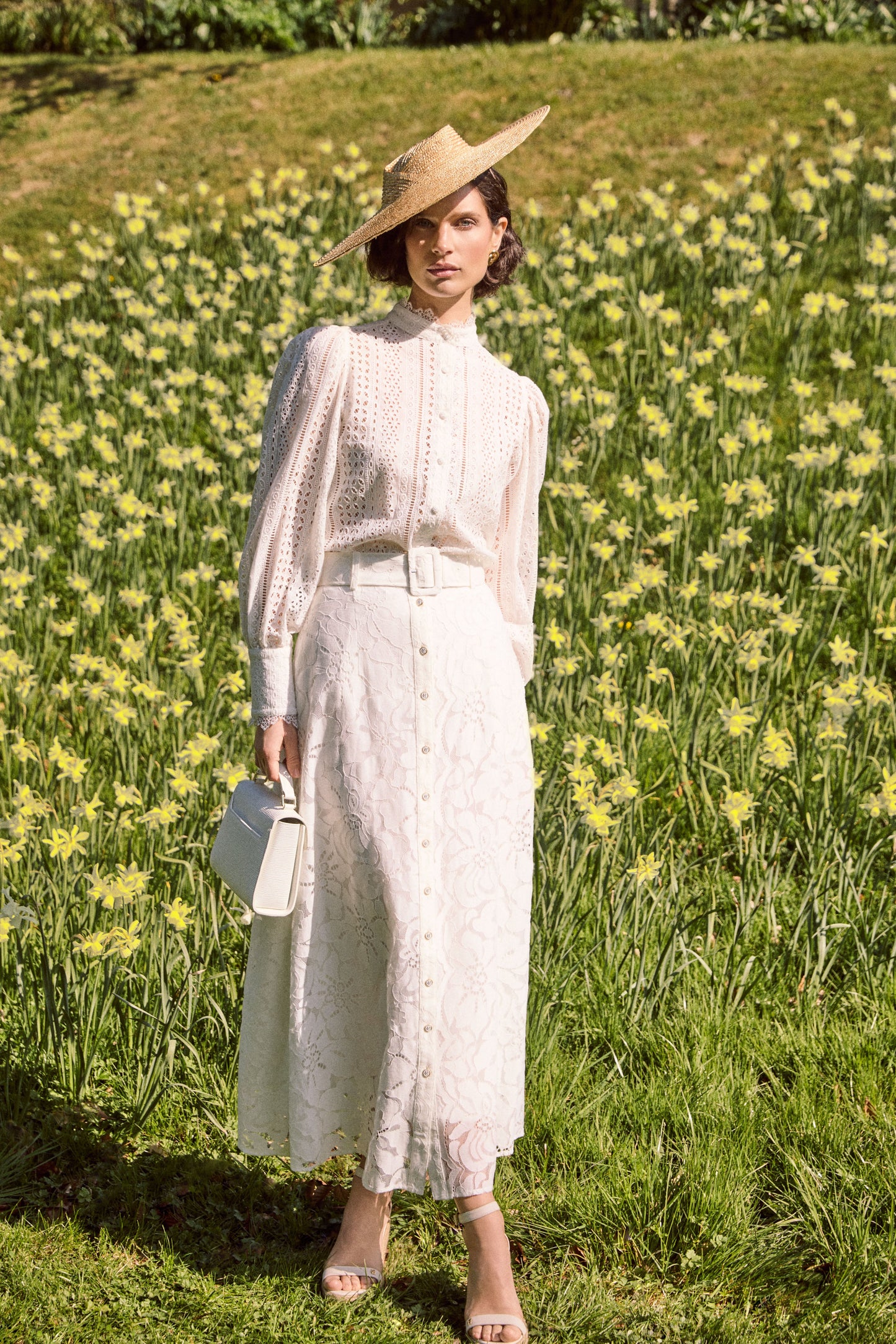 Annabel Lace Skirt (White)