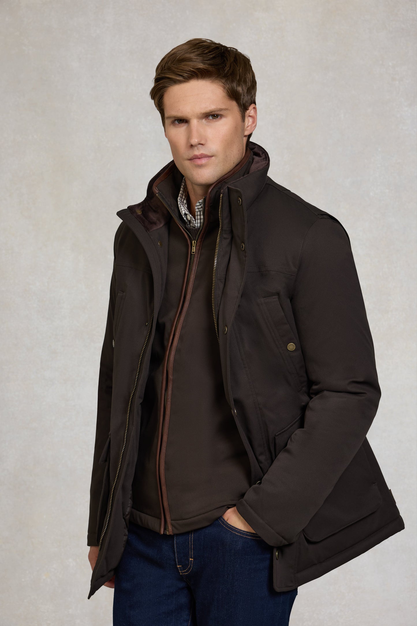 Men's Stamford Field Coat (Chocolate)