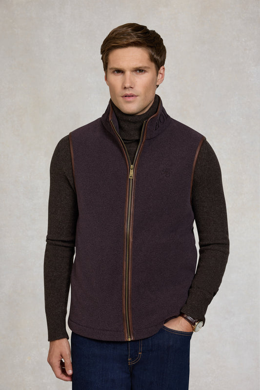 Men's Country Fleece Gilet (Claret)