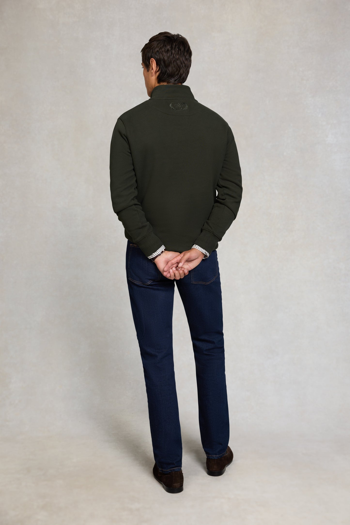 Men's Sporting Goods Zip Henley (Racing Green)