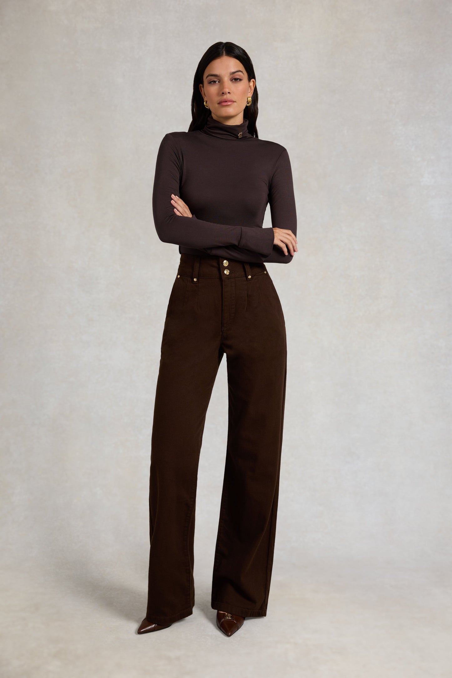 Lucy Essential Roll Neck (Chocolate)