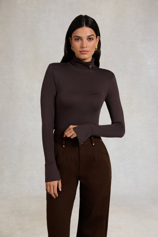 Lucy Essential Roll Neck (Chocolate)