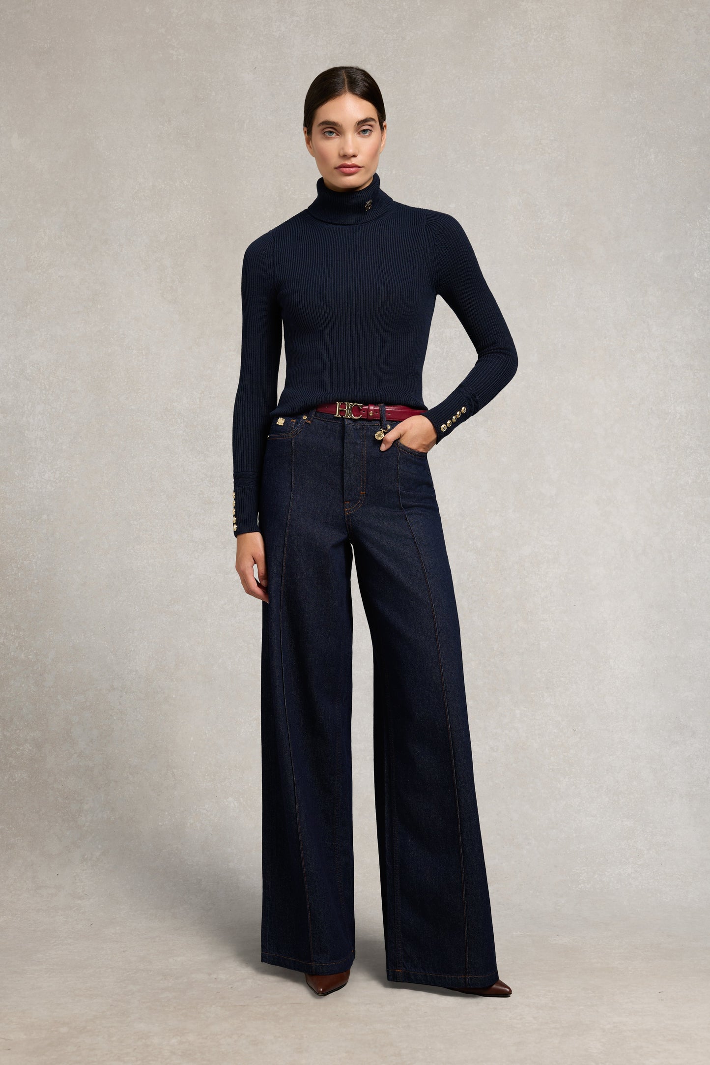 Painswick Roll Neck Knit (Ink Navy)