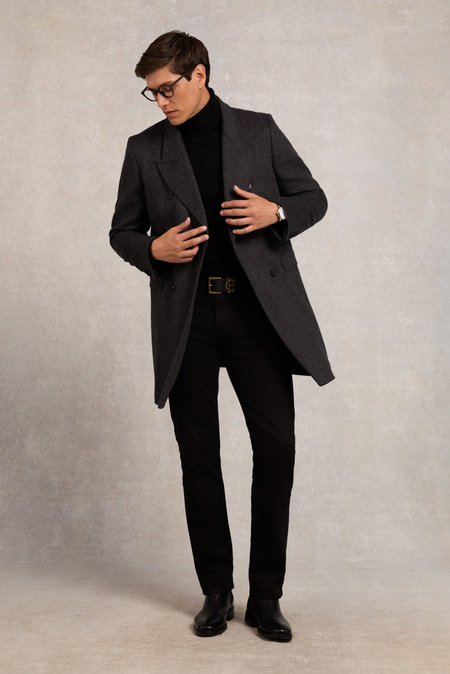 The Double Breasted Coat (Soft Graphite)