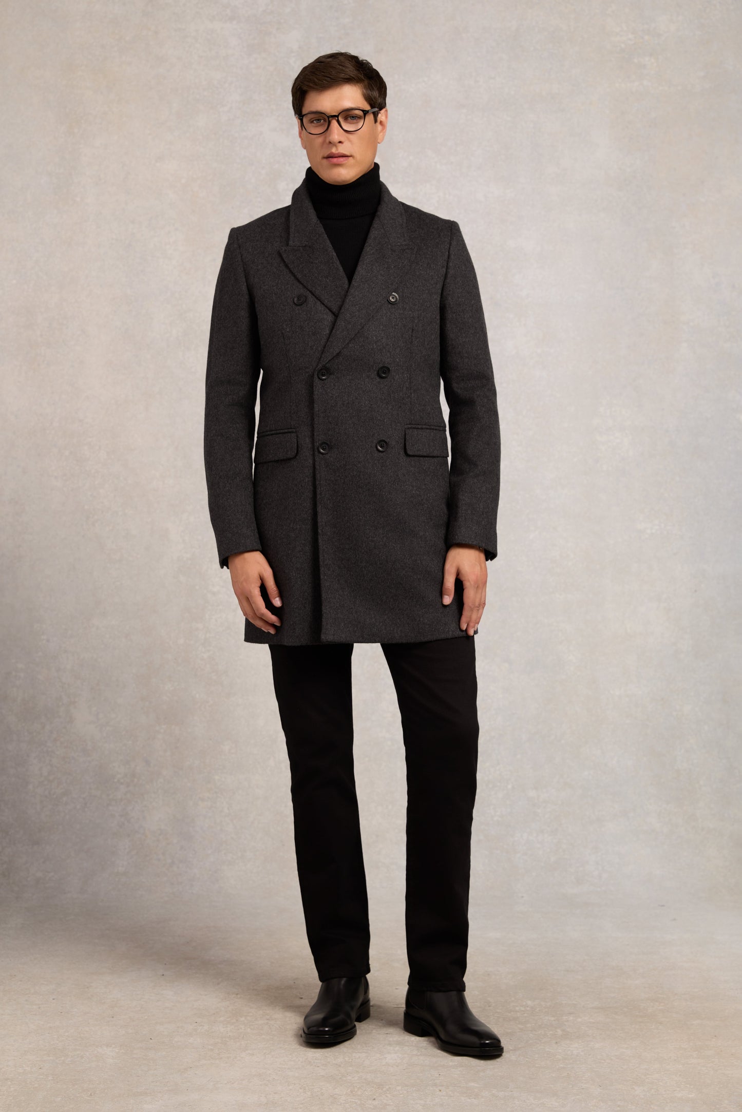 The Double Breasted Coat (Soft Graphite)