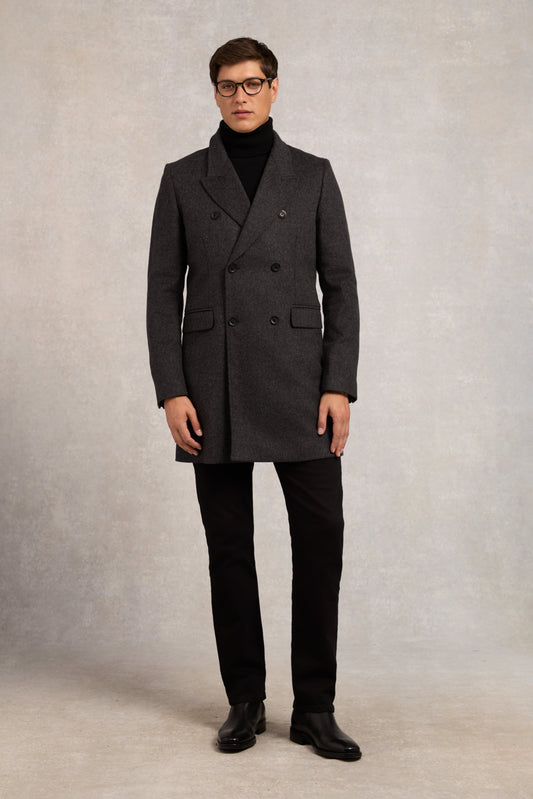 The Double Breasted Coat (Soft Graphite)