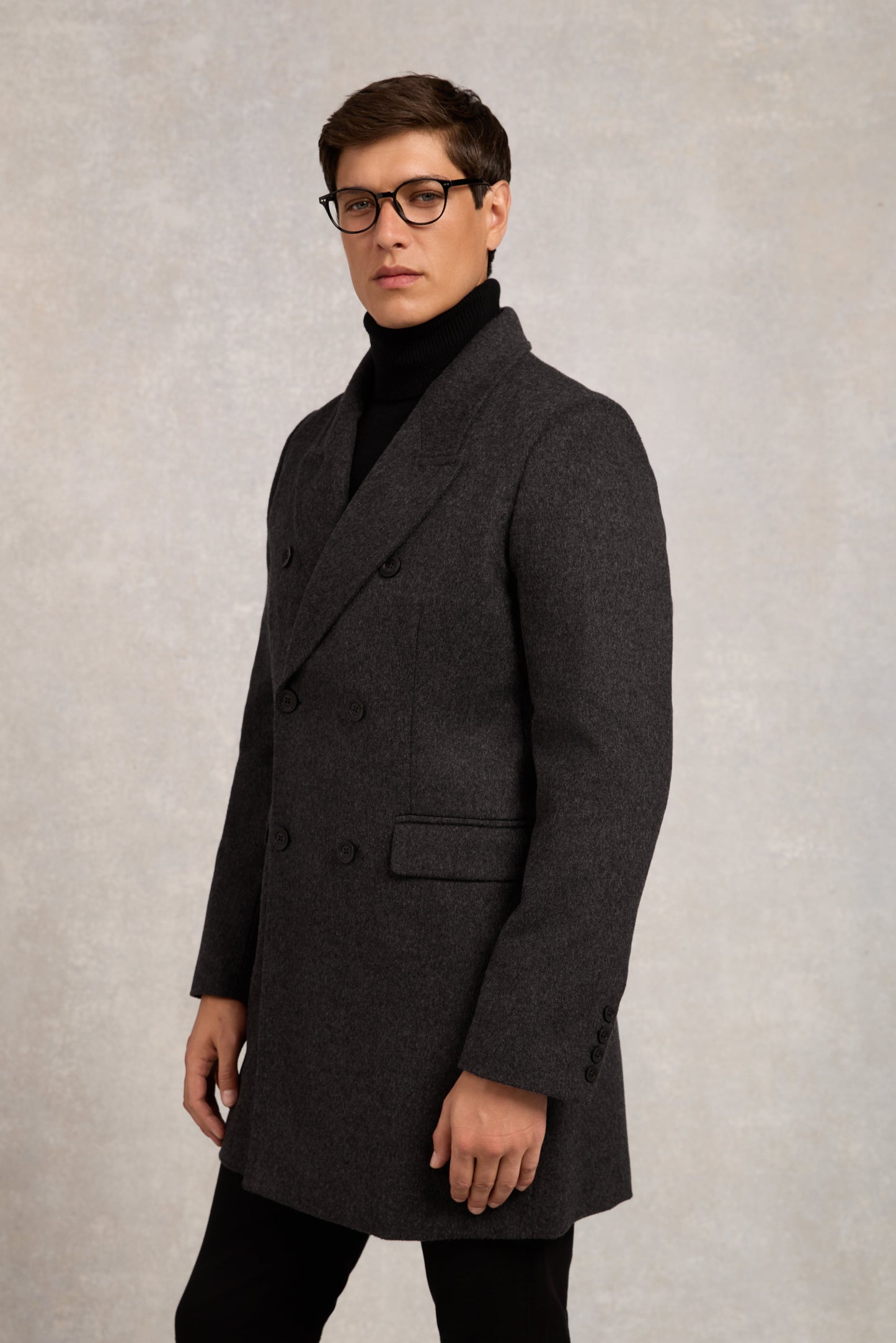 The Double Breasted Coat (Soft Graphite)
