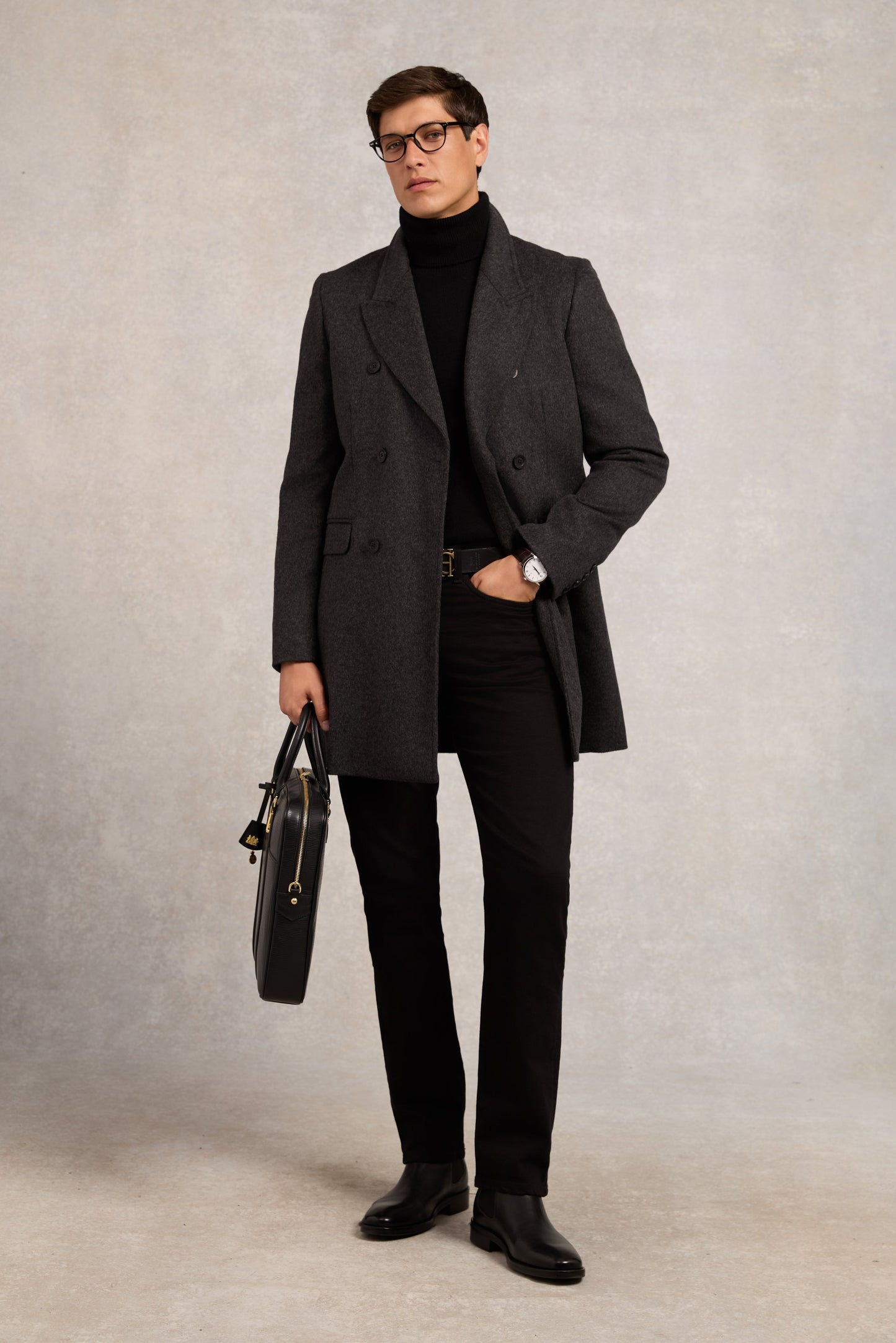 The Double Breasted Coat (Soft Graphite)