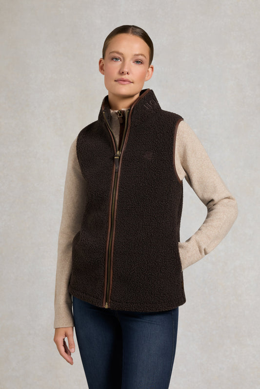 Country Fleece Gilet (Chocolate Borg)
