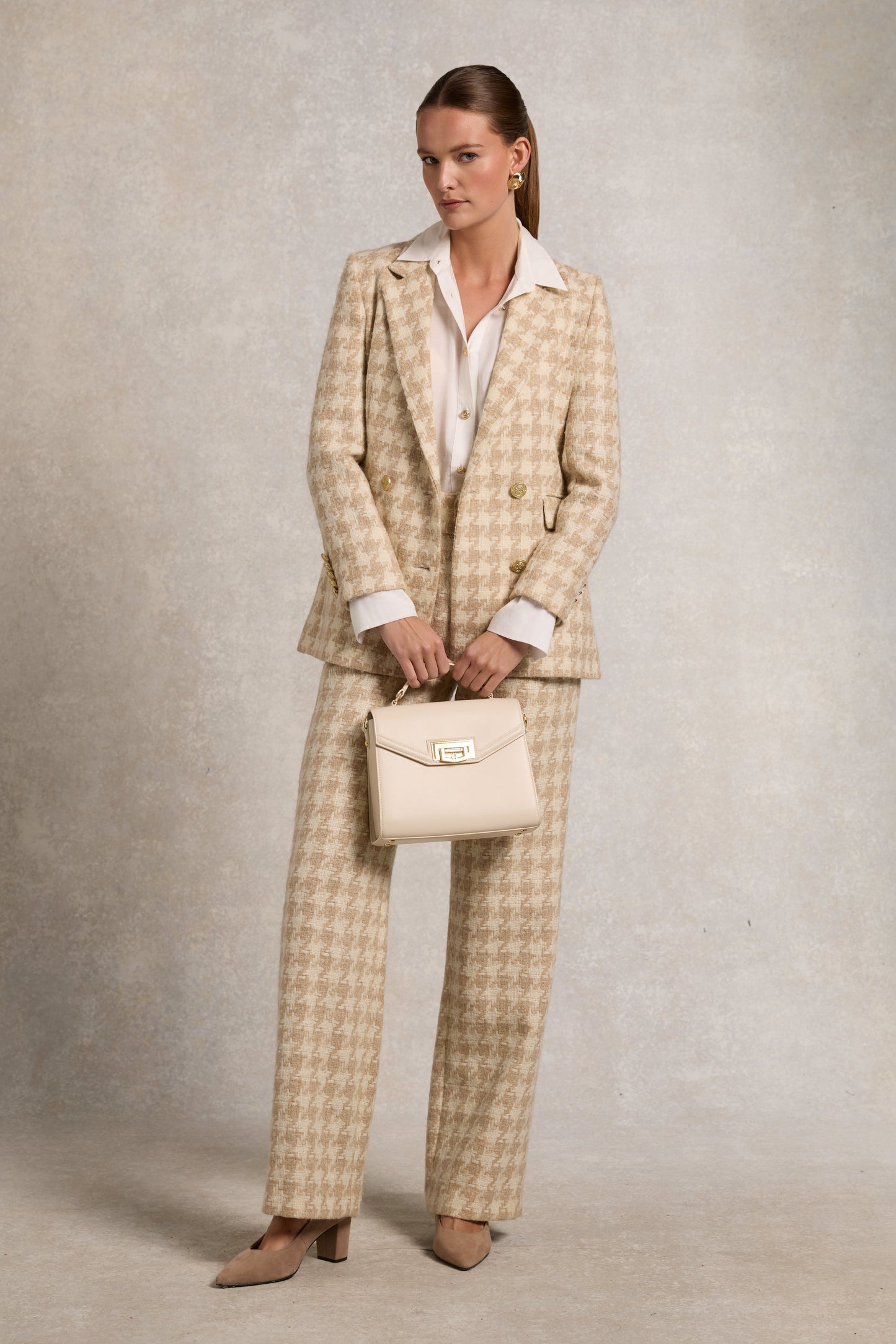 The Camel Houndstooth Suit