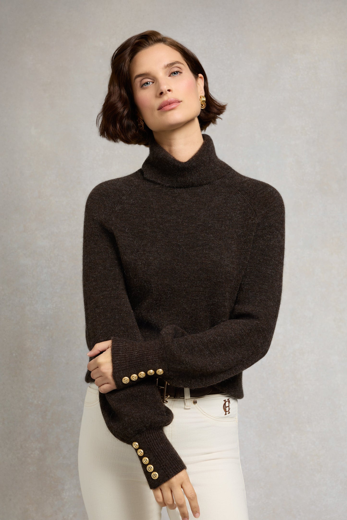 Maisie Roll Neck Knit (Chocolate)