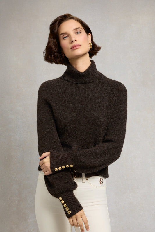 Maisie Roll Neck Knit (Chocolate)