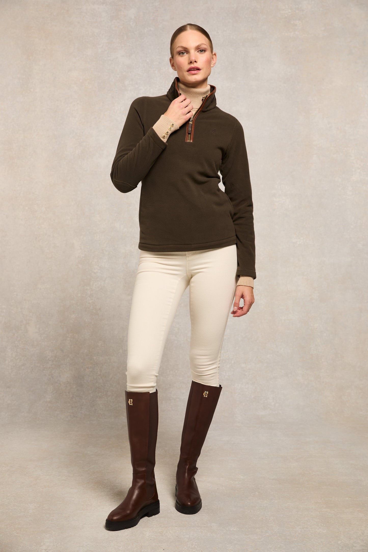 Country Fleece Quarter Zip (Khaki)