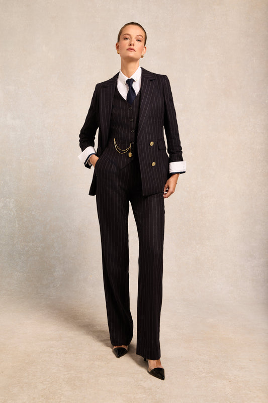 The Navy Chalk Pinstripe Suit