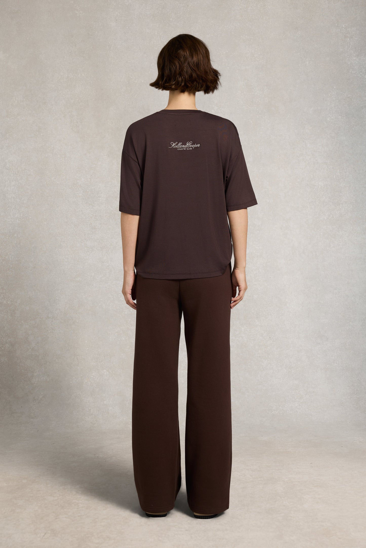 Oversized Monogram Tee (Walnut)