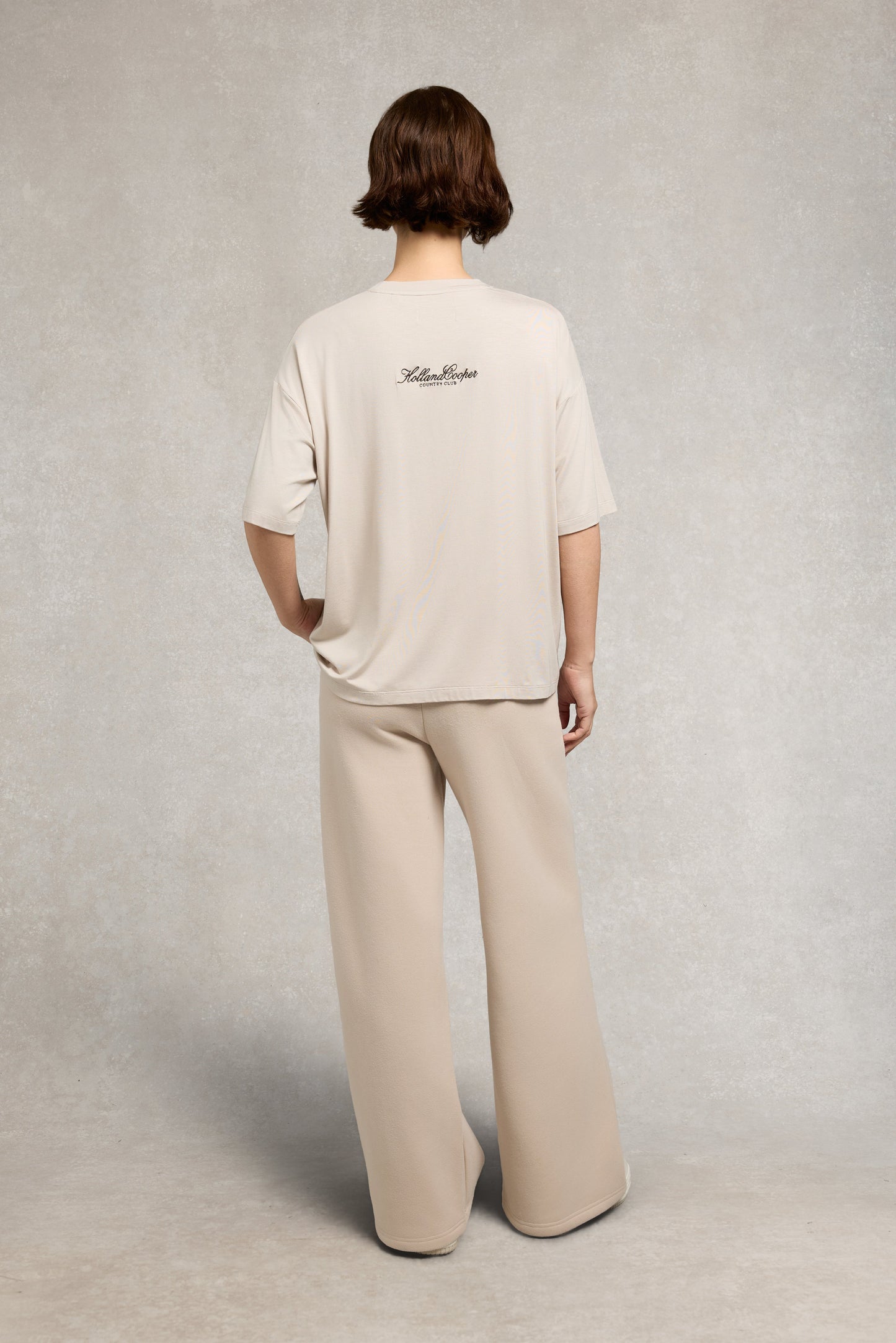 Oversized Monogram Tee (Stone)