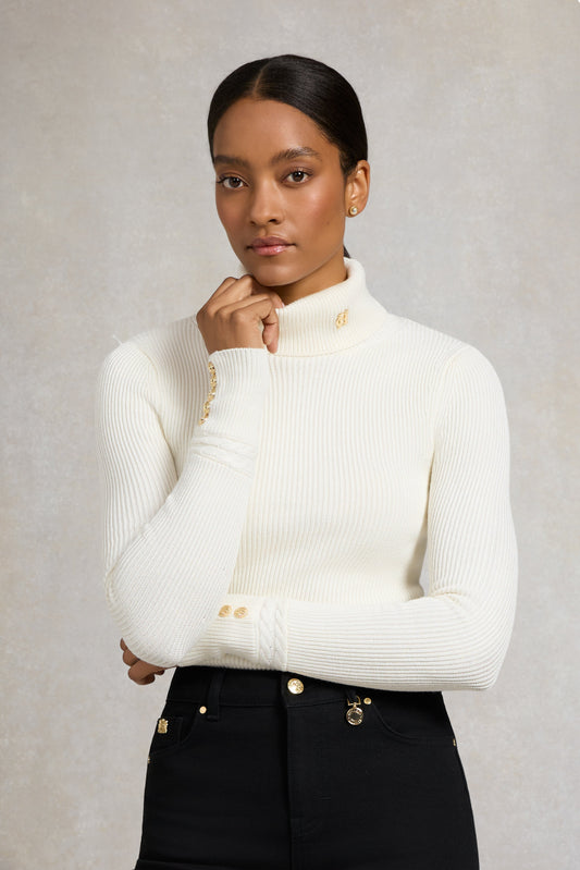 Painswick Roll Neck Knit (Natural)