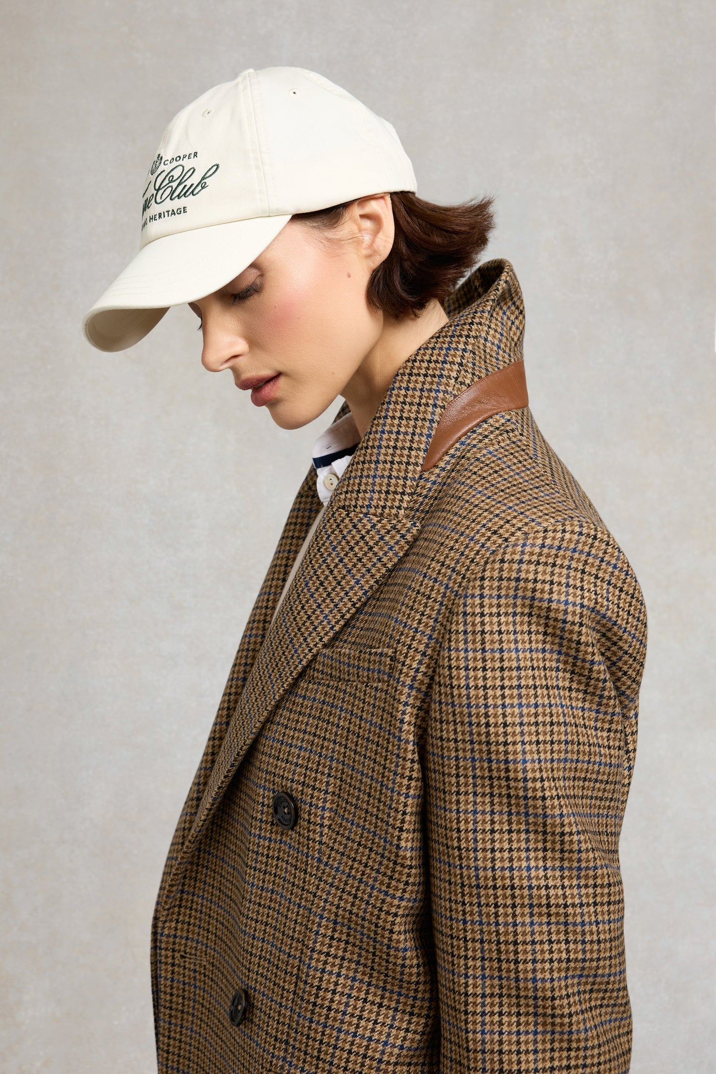 Equine Club Cap (Racing Green Ecru)