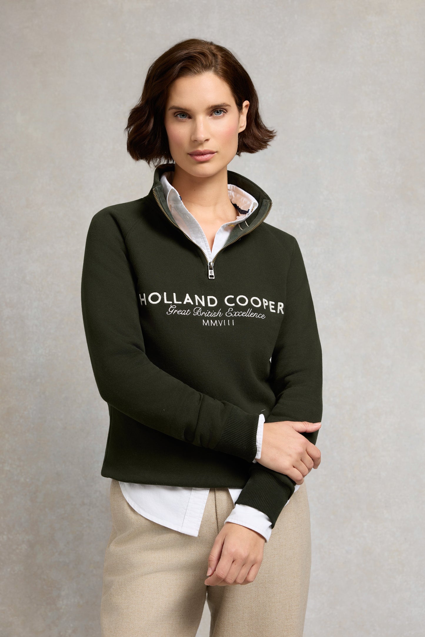 Sporting Goods Zip Henley (Racing Green)