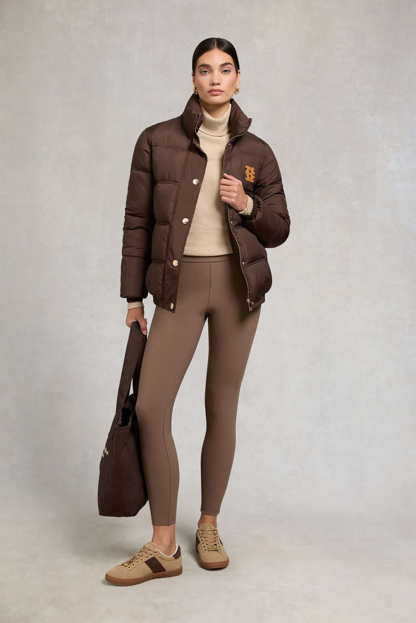 Knightsbridge Court Trainer (Taupe Dark Chocolate)