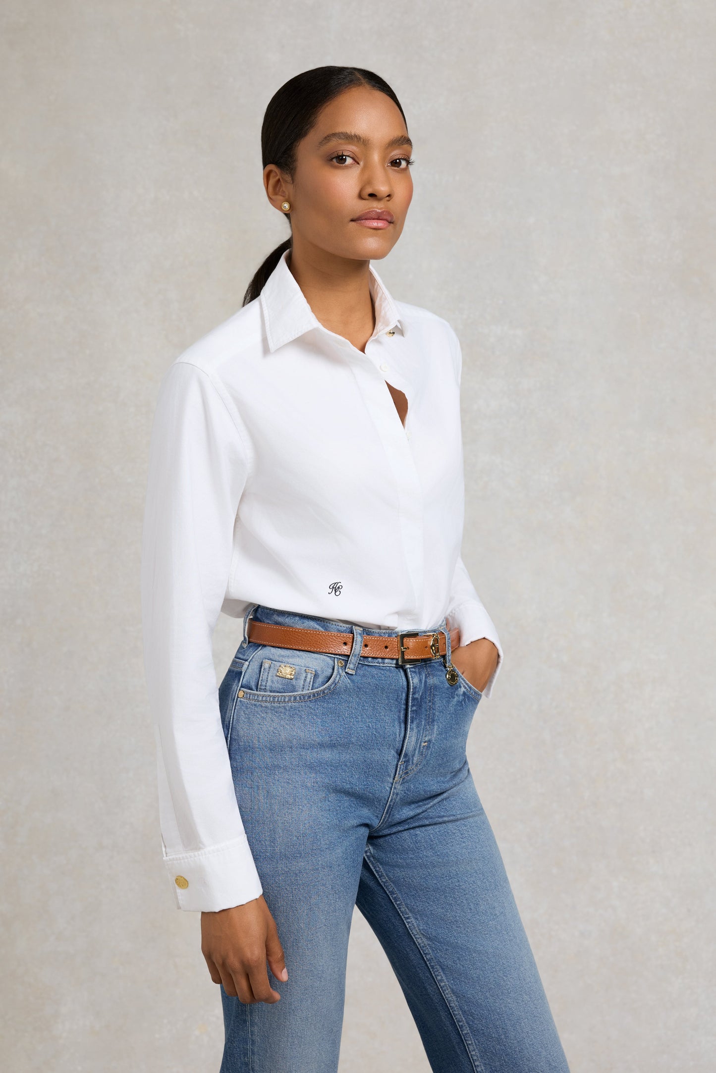 HC Slim Logo Belt (Whiskey Leather)