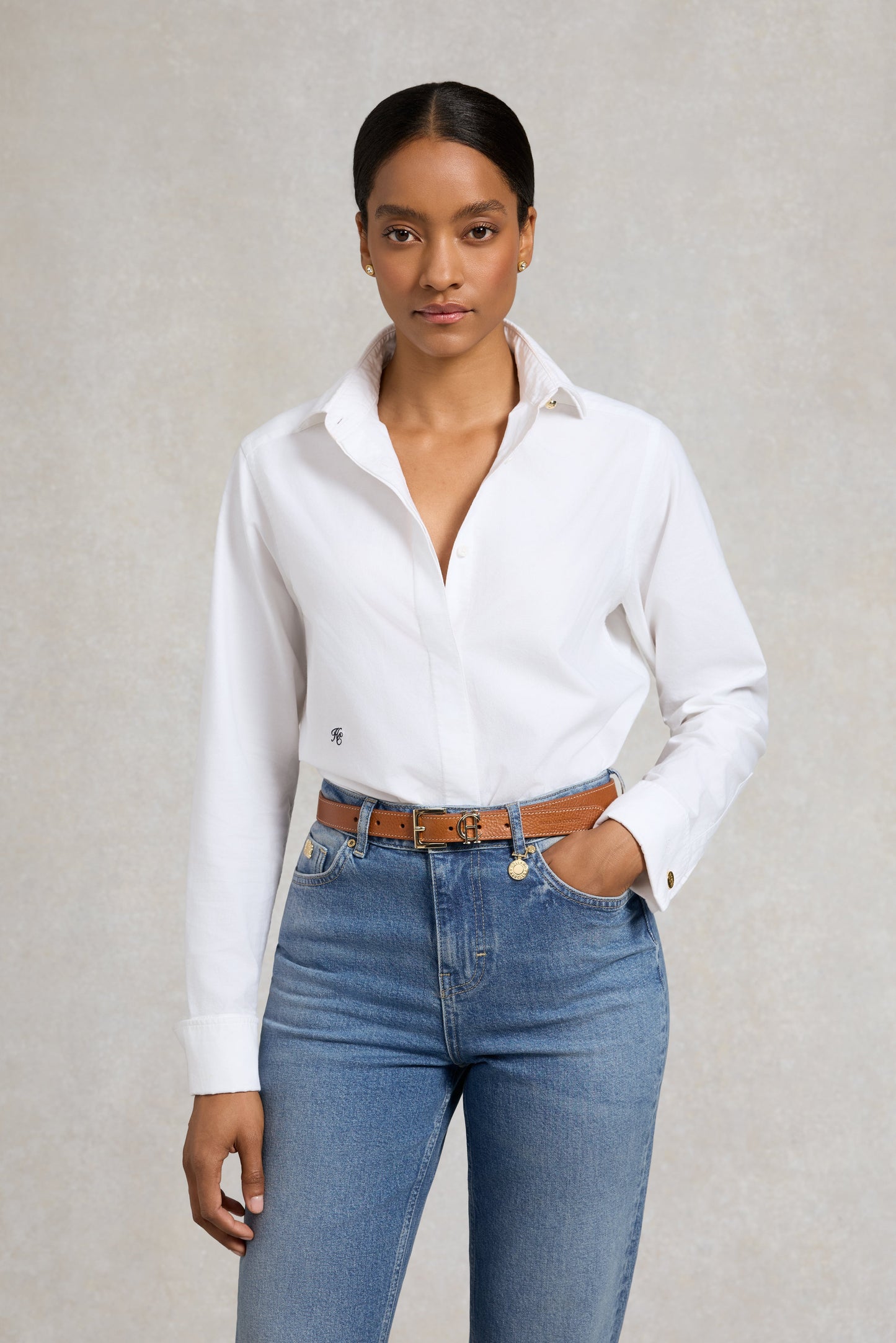 HC Slim Logo Belt (Whiskey Leather)