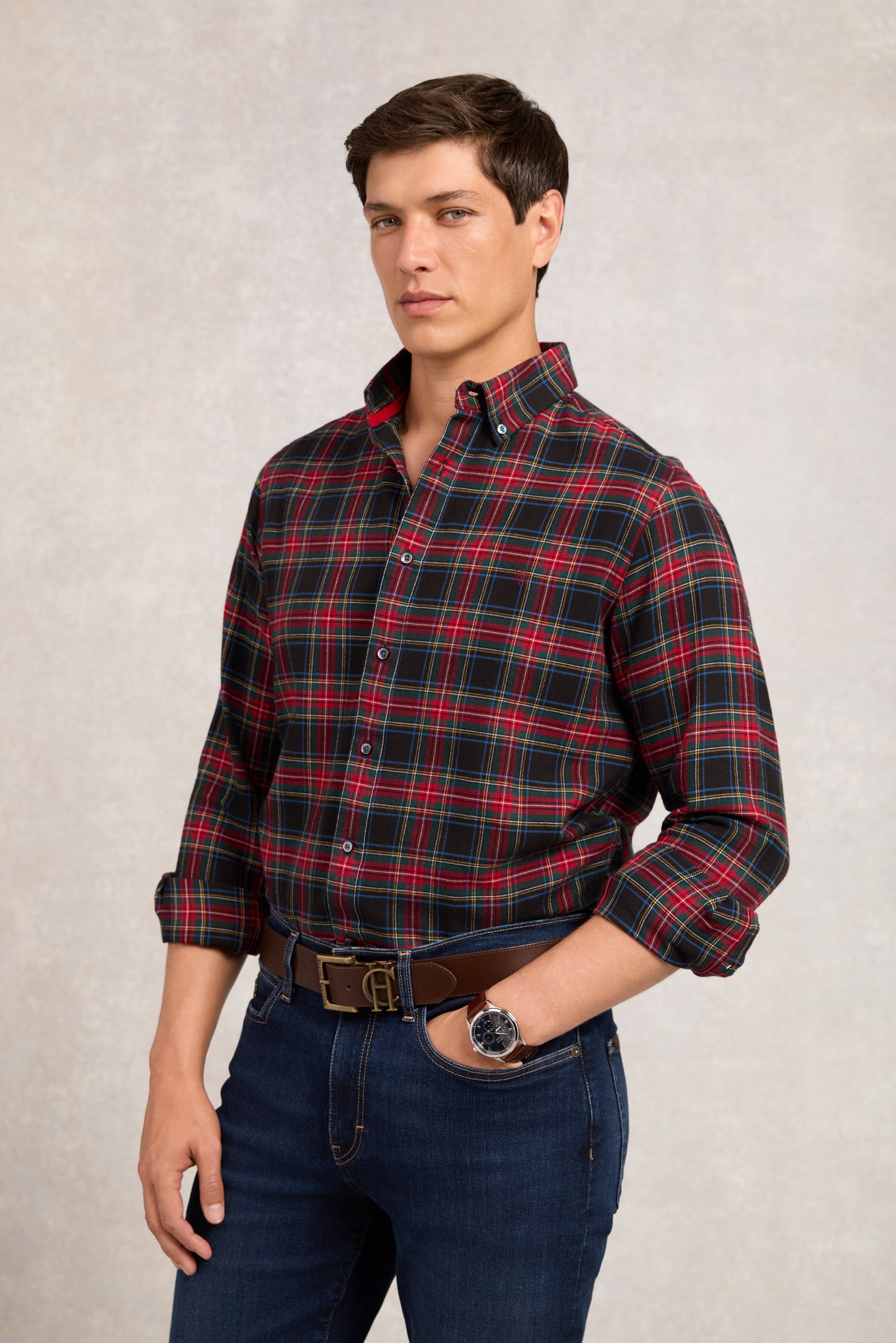 Classic Button Down Shirt (Sandringham Red)
