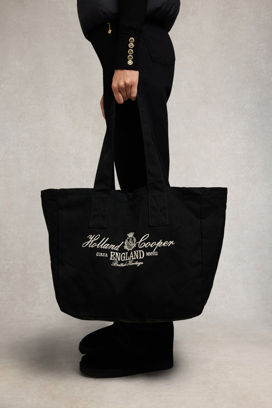 Essential Tote Bag (Black Ecru)