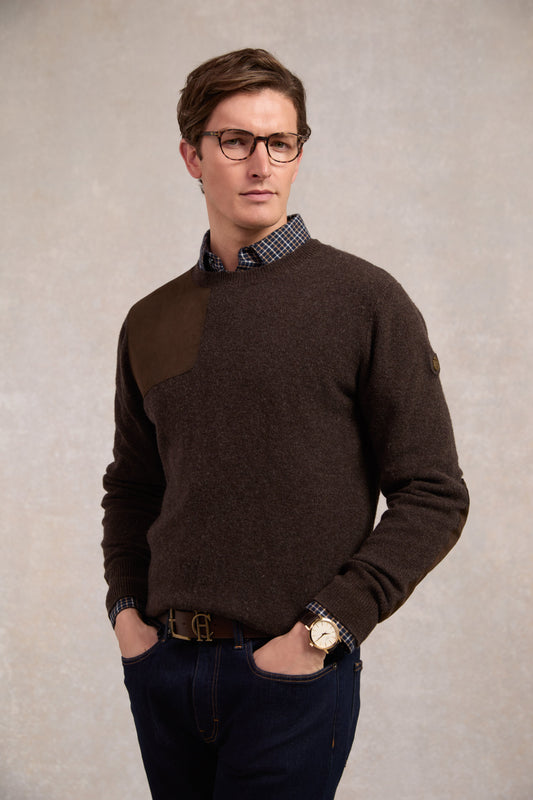Country Crew Neck Knit (Chocolate)
