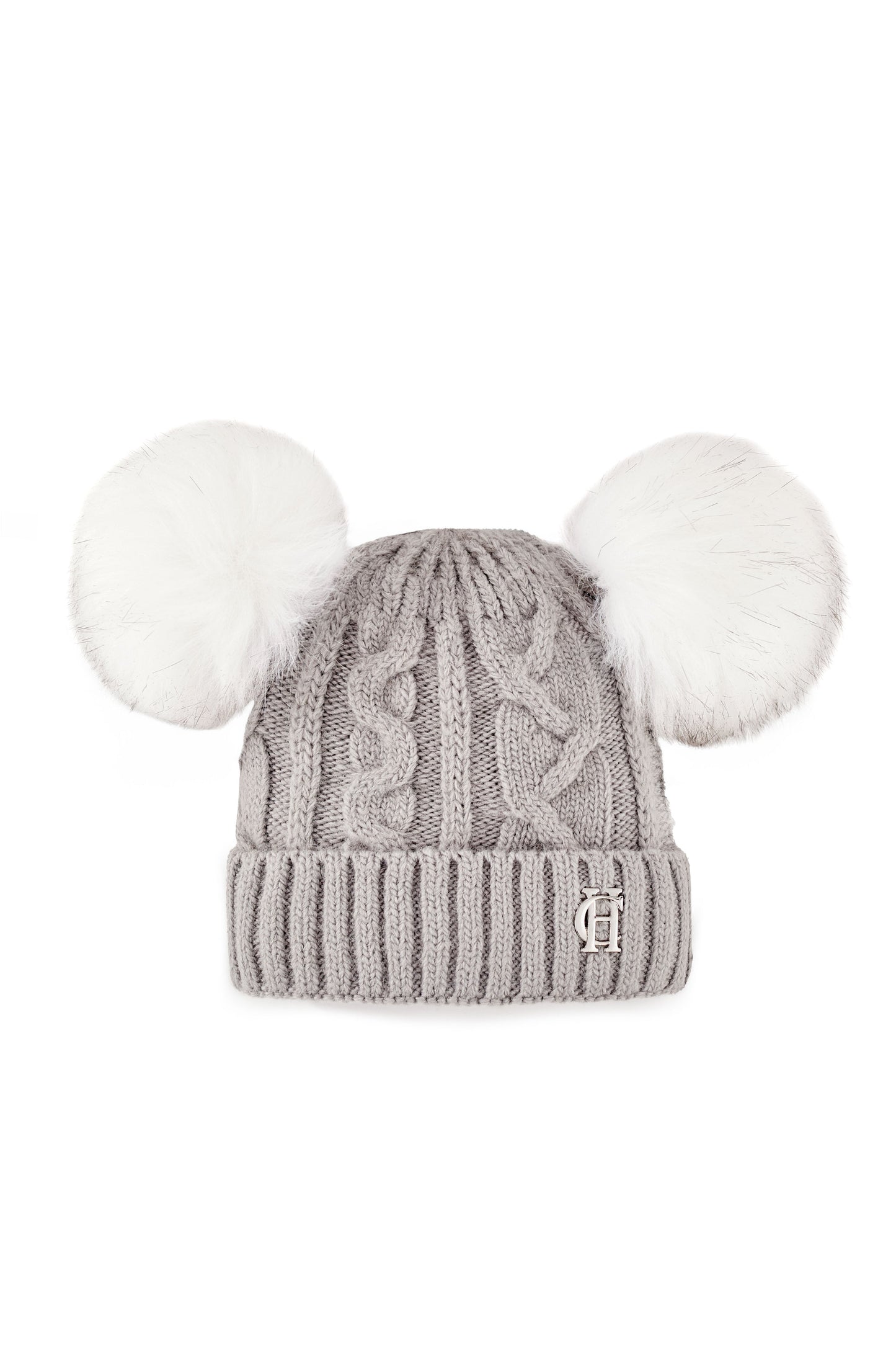 Baby Cable Hat (Grey)